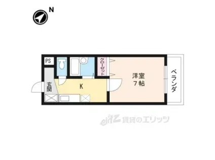 ハイツ学園通(1K/3階)の間取り写真