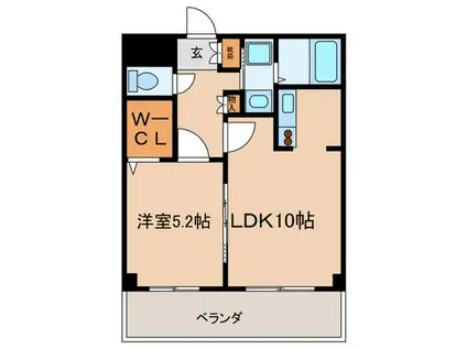 ベルグランデ(1LDK/5階)の間取り写真