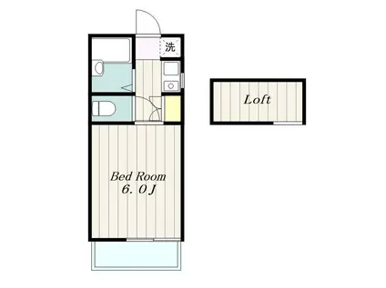 ルミエールミタ(1K/2階)の間取り写真