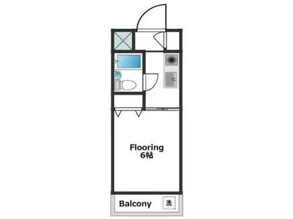 ハイタウン川崎NO.2(1K/4階)の間取り写真