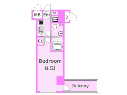ガラ・シティ横浜西口(1K/3階)の間取り写真