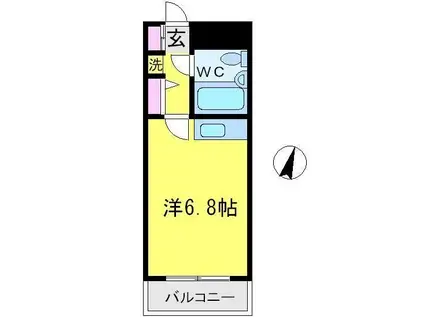 ライオンズマンション清瀬第二(1K/2階)の間取り写真