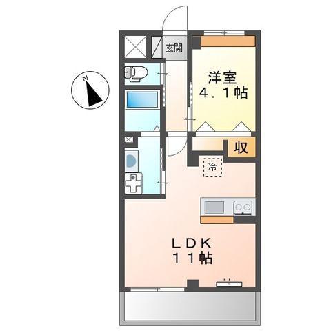 モンテフェリーチェ(1LDK/2階)の間取り写真