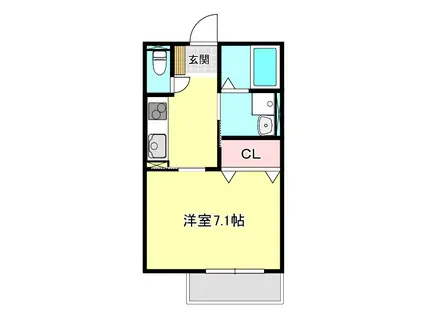 小野市上本町アパート(1K/2階)の間取り写真