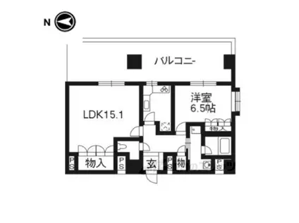 音羽ハイツ(1LDK/6階)の間取り写真