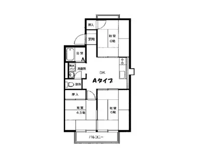 ベルビュー王子(3DK/1階)の間取り写真