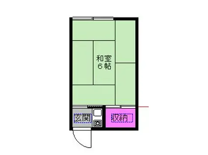 第4坂口荘(ワンルーム/1階)の間取り写真