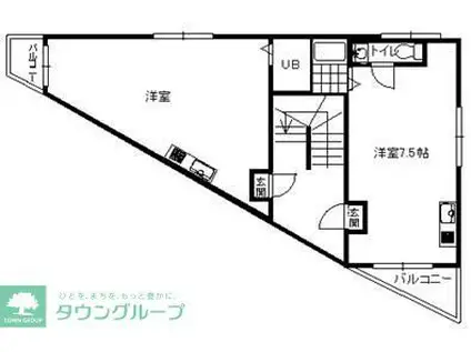 小久保ビル(ワンルーム/2階)の間取り写真
