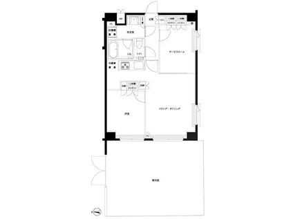 ルーブル下赤塚(1SLDK/1階)の間取り写真