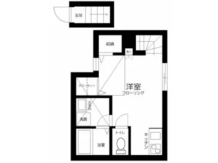 SUNRISE UP(ワンルーム/2階)の間取り写真