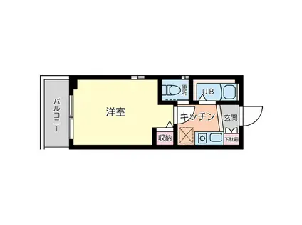 ラフィネティー・エッチ(1K/1階)の間取り写真