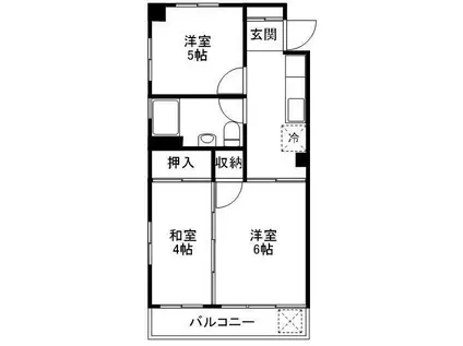 寺田マンション(3K/3階)の間取り写真