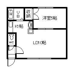 LABIOS(1LDK/1階)の間取り写真
