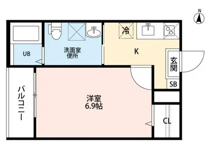 フォンテンブロー笠取町フォンテンブローカサド(1K/3階)の間取り写真