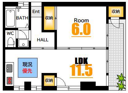 ラヴェール西川口(1LDK/2階)の間取り写真
