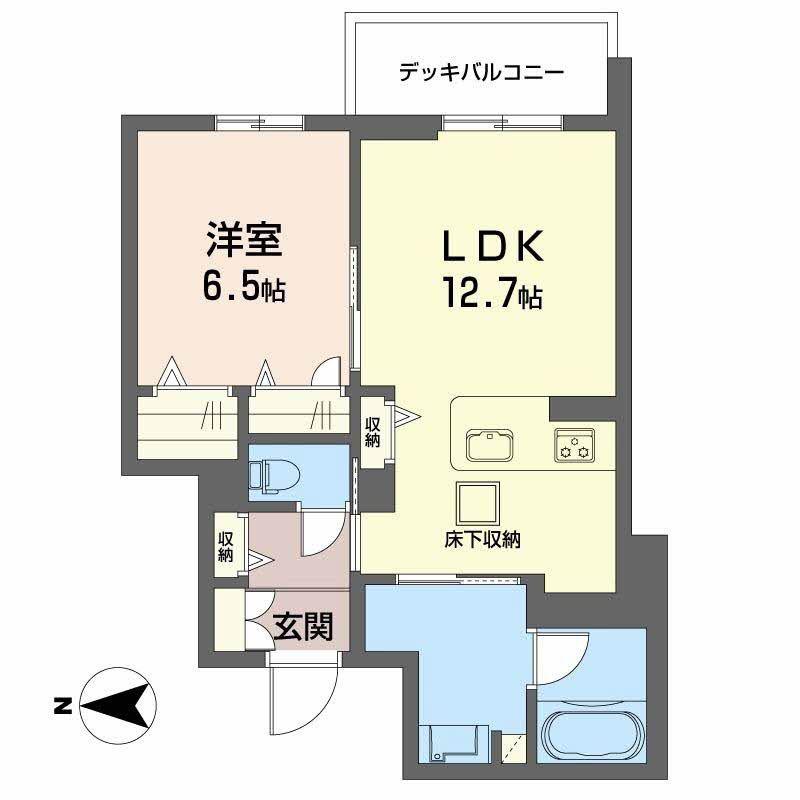 シャトードール リュミエール(1LDK/1階)の間取り写真