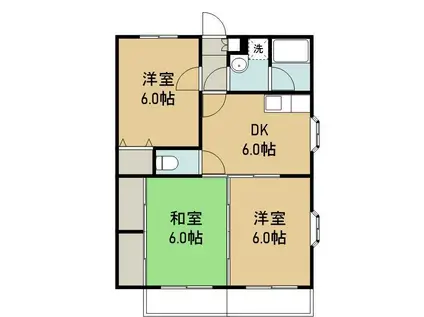 PARK2000(3DK/2階)の間取り写真