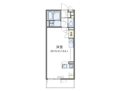 プロムナード(ワンルーム/3階)の間取り写真