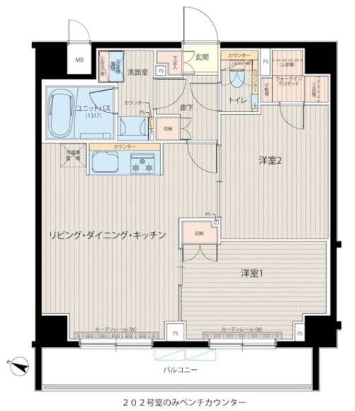 ルーブル中板橋六番館(2LDK/5階)の間取り写真
