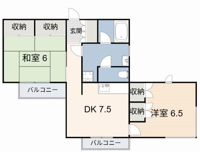 アートヴィラ(2DK/4階)の間取り写真