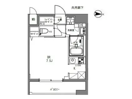 ラドゥセール秋葉原(ワンルーム/8階)の間取り写真