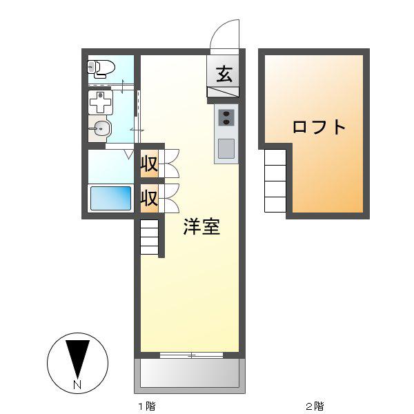 CIELO VISTA(ワンルーム/1階)の間取り写真