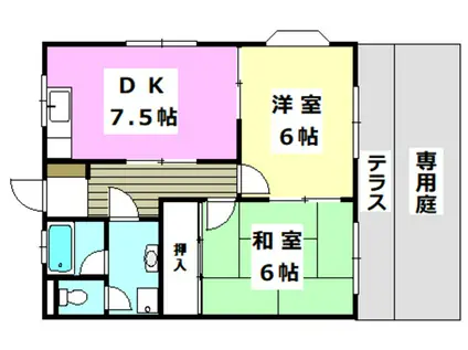 第2光ハイツ(2DK/1階)の間取り写真