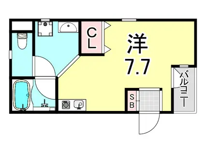 レオーネII(ワンルーム/2階)の間取り写真