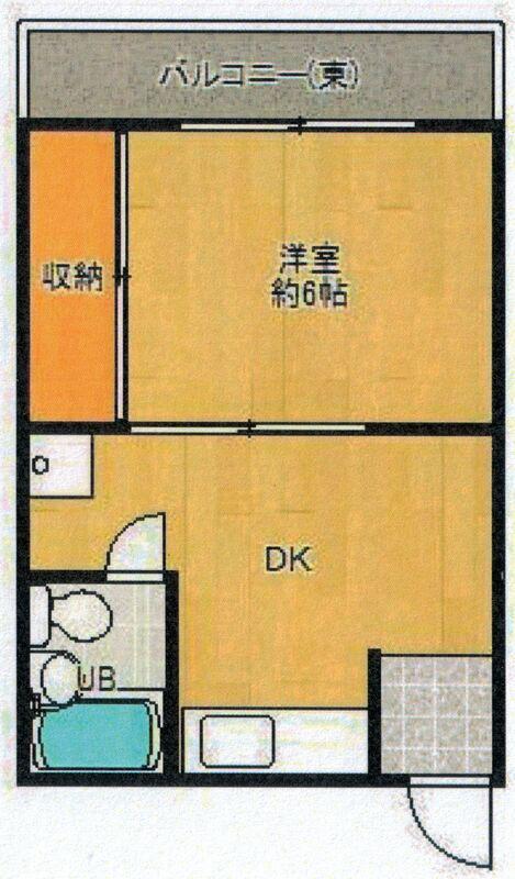 堂ヶ芝ハイツ(1LDK/3階)の間取り写真