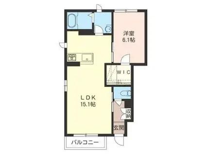 フォレナ(1LDK/1階)の間取り写真
