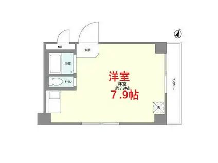 雪ヶ谷シルバーコーポ(ワンルーム/3階)の間取り写真