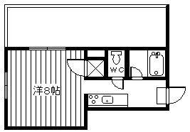 笹貫マンション(1K/5階)の間取り写真