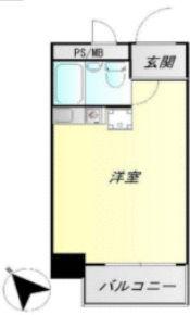 ライオンズマンション駒込駅前(ワンルーム/8階)の間取り写真