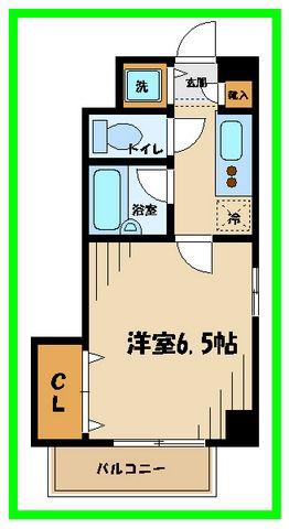 スパシエ府中駅前(1K/4階)の間取り写真