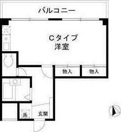 SYビルⅡ(1K/4階)の間取り写真