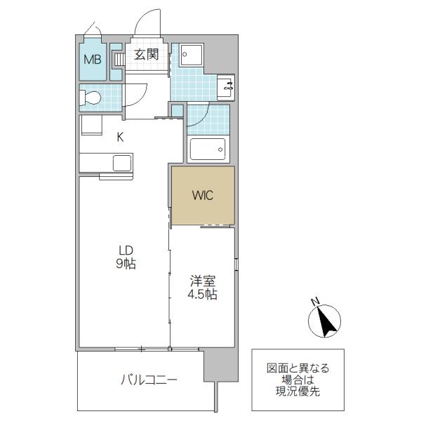 アルティザ水戸泉町(1LDK/10階)の間取り写真