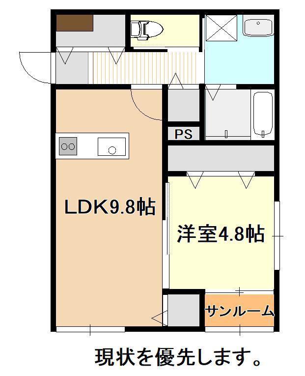 FLOURISH 上所駅前(1LDK/1階)の間取り写真