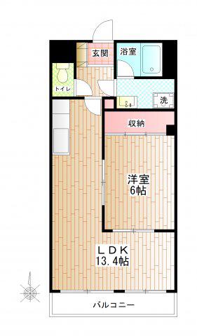 プランドールヨコタ(1LDK/3階)の間取り写真