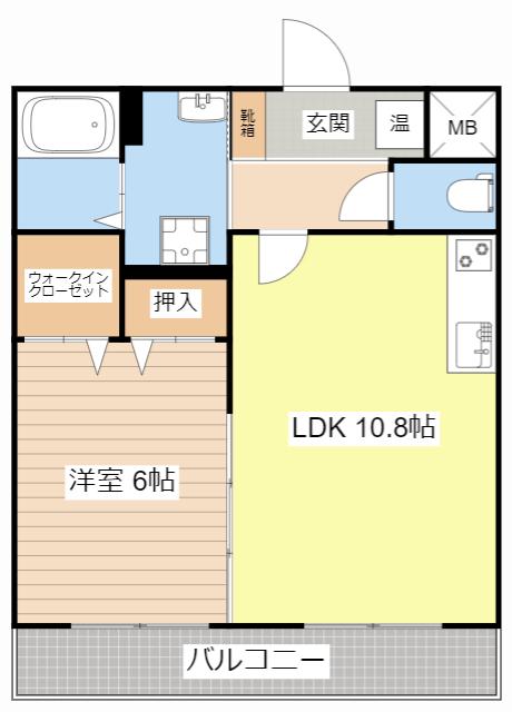 ELEGANTE(1LDK/3階)の間取り写真