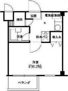 HILLTOP千里山(1K/2階)の間取り写真