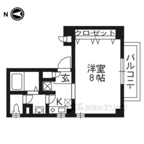 ヴィヴィ モラド(1K/3階)の間取り写真