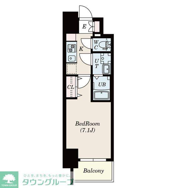 S-RESIDENCE浄心(1K/3階)の間取り写真
