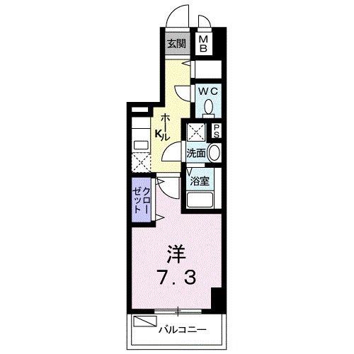 アプリーレ 本厚木(1K/1階)の間取り写真