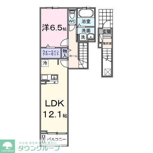 サンフィールド ガーデン(1LDK/2階)の間取り写真