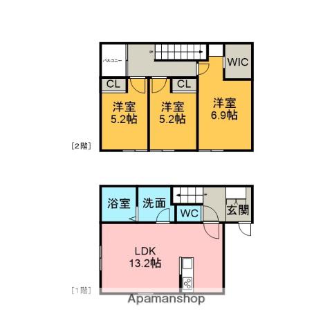 ASOUGI A(3LDK/1階)の間取り写真