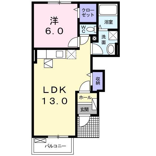レジナス1037(1LDK/1階)の間取り写真