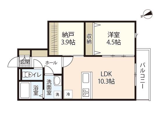 RESIDENCE KOJIMA(1SLDK/2階)の間取り写真
