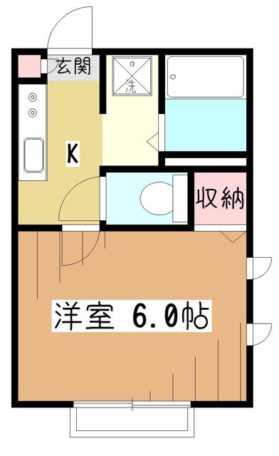 エルメゾンリーフII(1K/1階)の間取り写真
