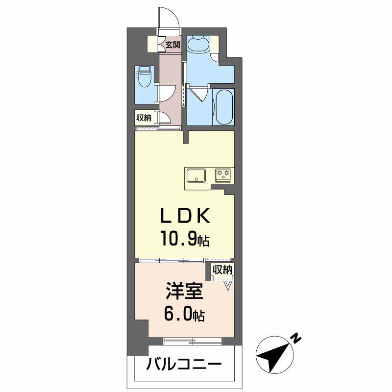 シャーメゾンステージ呉中央(1LDK/3階)の間取り写真