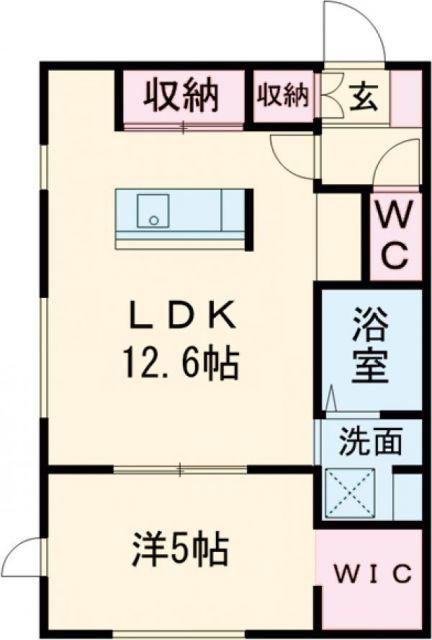 ノルフィーノ リデアI(1LDK/2階)の間取り写真